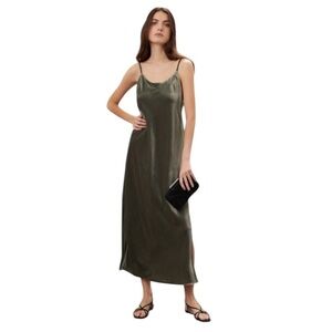 Splendid Womens Olive Green Velvet Breeze Dress Tank Cocktail Holiday Medium